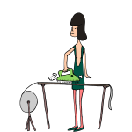 Girl ironing